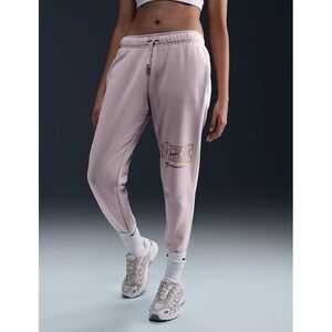 Nike Women Platinum Violet/Gold Club Fleece XS Mid-Rise Joggers (FV8062-019)